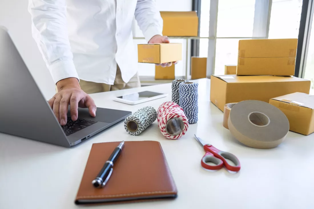 man-working-table