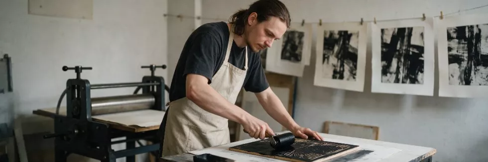 artist-inking-a-linocut-block-in-a-printmaking-studio-test