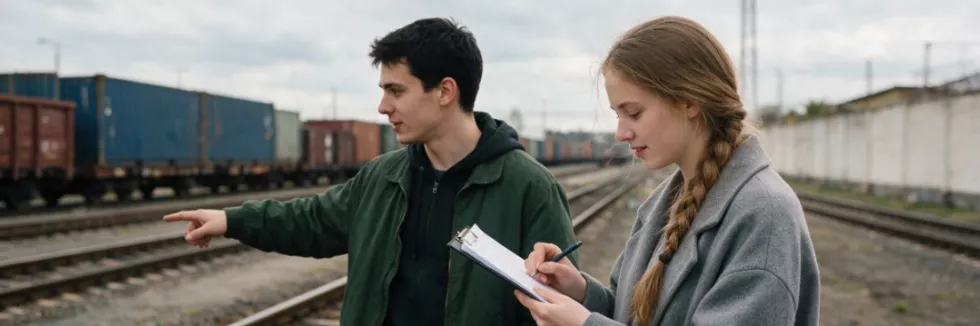 students-surveying-a-railway-freight-yard