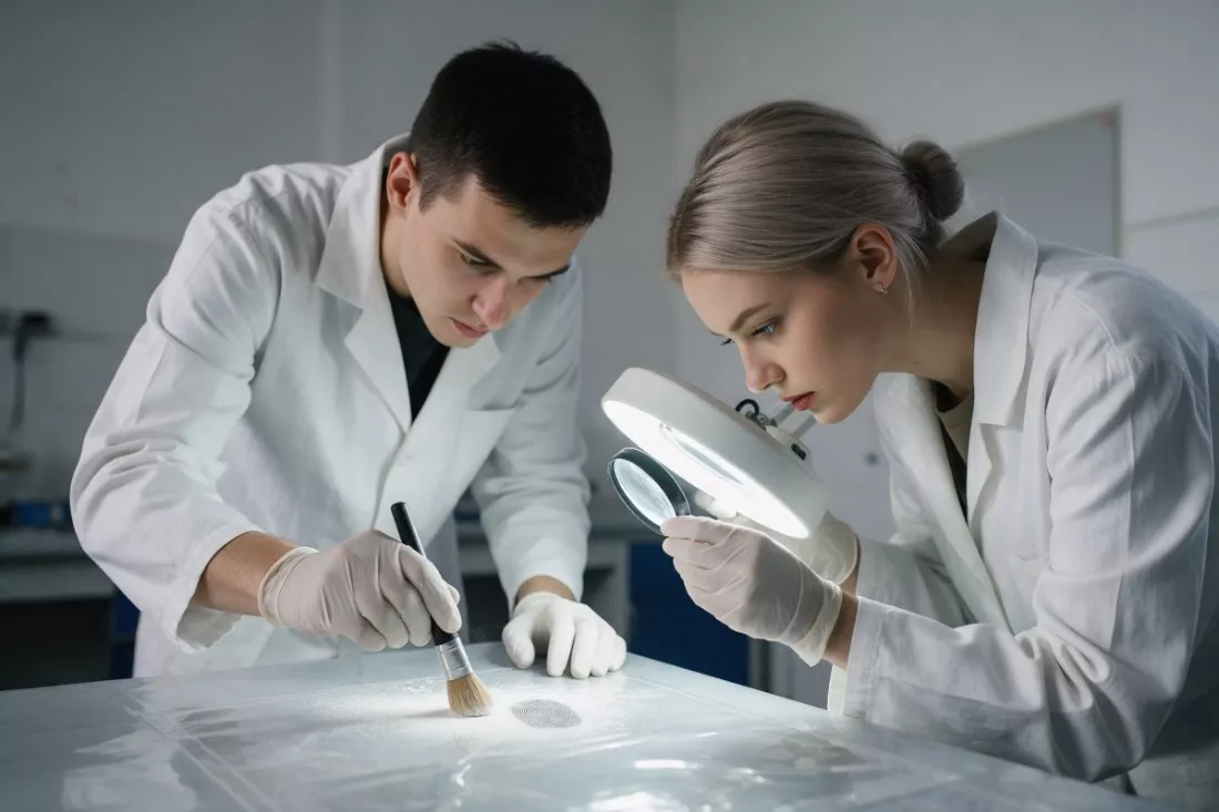 studenci-badaja-odciski-palcow-w-laboratorium-kryminalistycznym