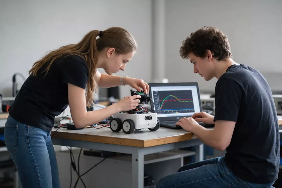 studenci-testuja-inteligentnego-robota-w-laboratorium