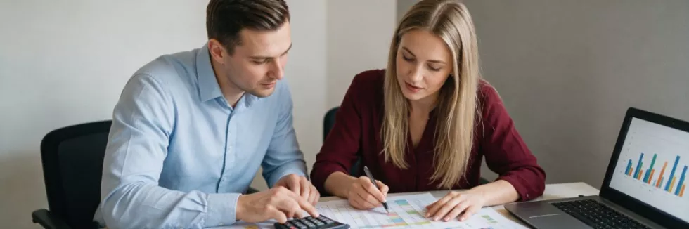 finance-graduates-checking-figures-with-a-calculator