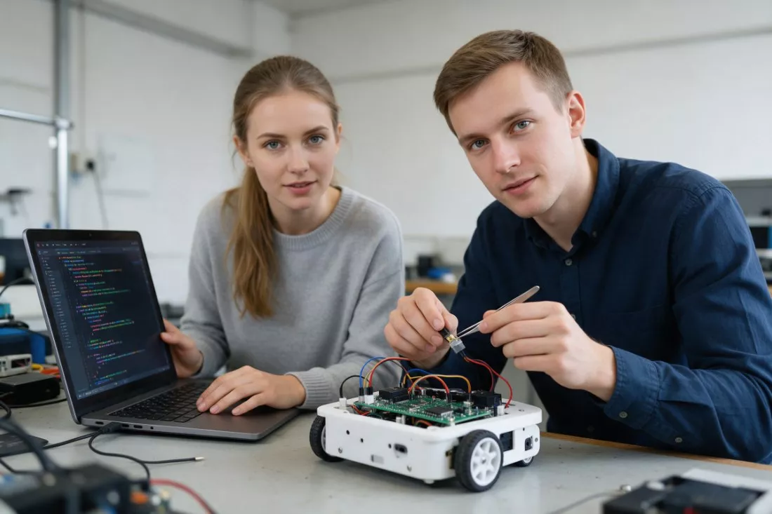 inzynierowie-testuja-platforme-robota-z-elektronika